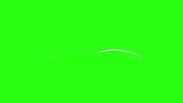 Course d'animation en boucle sur fond d'écran vert