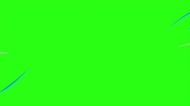 Çizgi roman biçimi ile yeşil ekran arkaplanındaki canlandırma satırını döndür