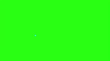  Yeşil ekran arka planında çizgi roman biçimi olan canlandırma şekli