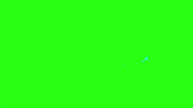  Yeşil ekran arka planında çizgi roman biçimi olan canlandırma şekli