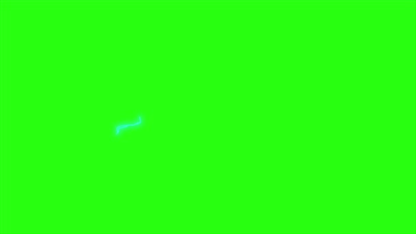 Animacja Pętli Elektrycznej Stylu Komiksowym Zielonym Tle Ekranu — Wideo stockowe