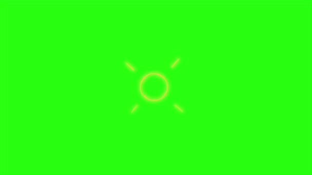 Энергия Анимации Комическим Стилем Зеленом Фоне Экрана — стоковое видео