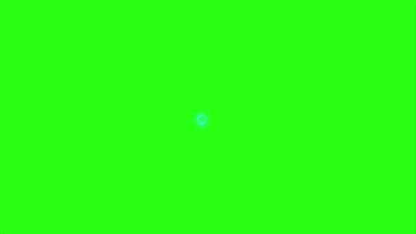 Цикл Анимации Электрический Комическим Стилем Зеленом Фоне Экрана — стоковое видео