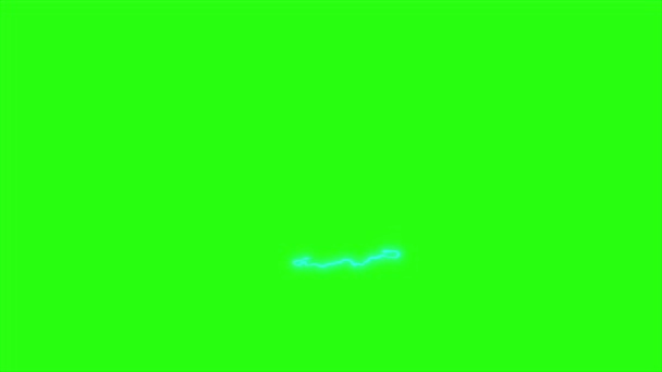 Цикл Анимации Электрический Комическим Стилем Зеленом Фоне Экрана — стоковое видео