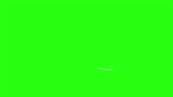 Линия Анимации Комическим Стилем Зеленом Фоне Экрана — стоковое видео