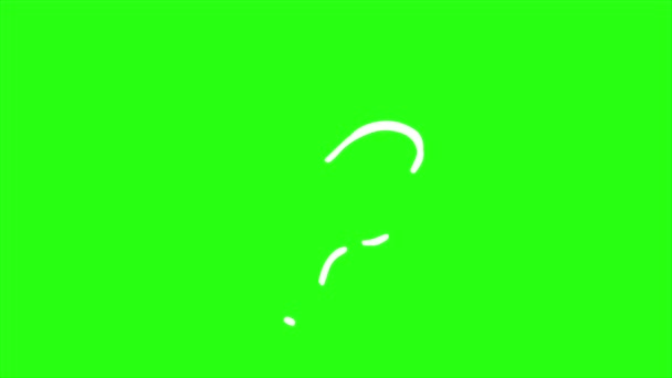 Дым Анимации Комическим Стилем Фоне Зеленого Экрана — стоковое видео