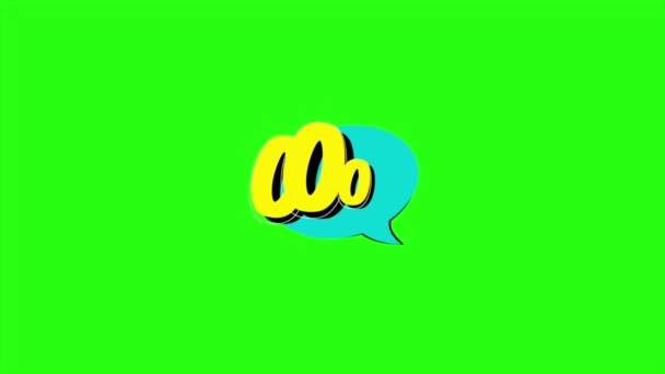 Cool Text Animation Med Komisk Stil Grön Skärm Bakgrund — Stockvideo
