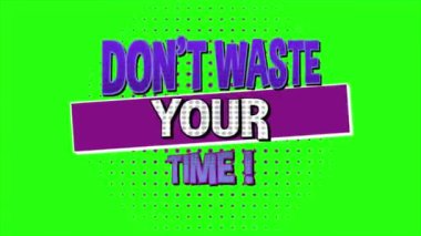 Zamanınızı yeşil ekran arka planında çizgi roman tarzı animasyonla harcamayın