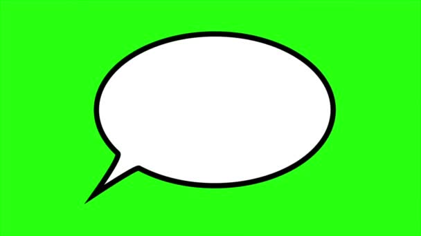 Grön Skärm Bakgrund Diskussion Eller Konversation Form Ett Moln Kan — Stockvideo