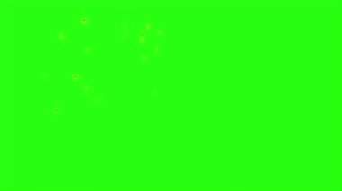 Yeşil ekran arkaplanındaki animasyon ateşini döndür, yandan uç yangın efekti yap