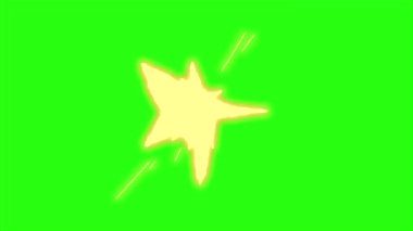 Yeşil ekran arkaplanındaki canlandırma namlu eylem efekti, makineli tüfek başlığı etkin