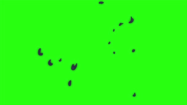 Использование Эффекта Петли Анимации Зеленом Фоне Экрана Использование Резкой Белой — стоковое видео