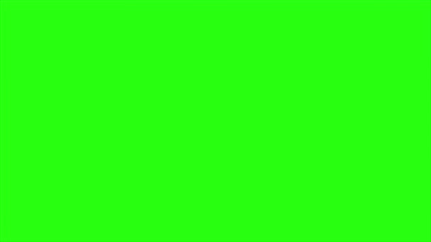 緑の画面の背景にループアニメーション効果爆発 爆発暖かいフラッシュ 煙ストレッチ効果 — ストック動画