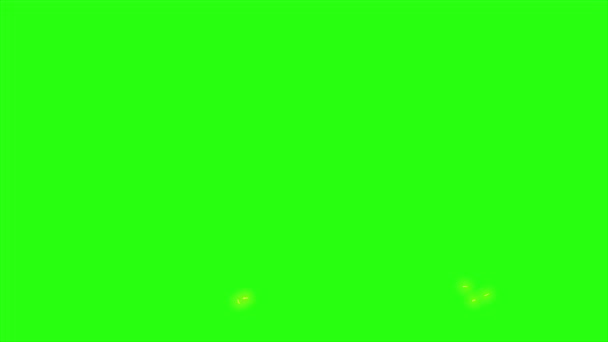 Loop Animatie Bliksem Elektrisch Groen Scherm Achtergrond Bliksem Bounce Sequentie — Stockvideo