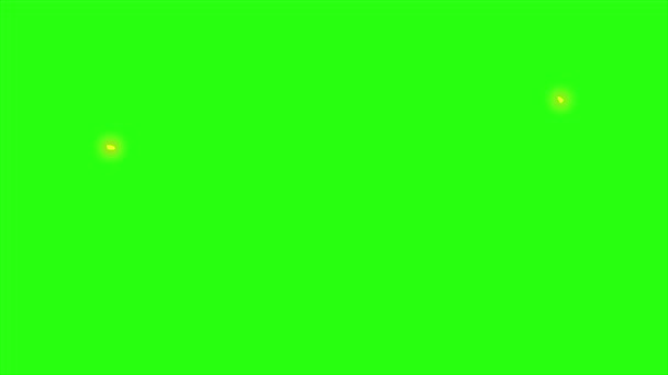 Цикл Анимации Электрические Молнии Зеленом Фоне Экрана Молния Эффект Искры — стоковое видео