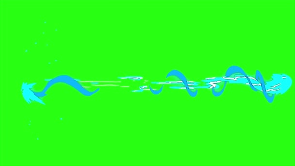 Эффект Намордника Анимации Фоне Зеленого Экрана Боковой Эффект Обморожения — стоковое видео