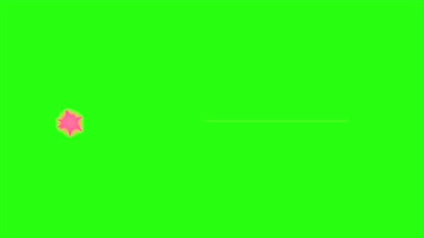 Animatie Muilkorf Actie Effect Groene Achtergrond Scherm Laser Zijwaarts Effect — Stockvideo