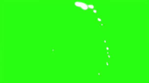 緑の画面の背景にアニメーションの銃口アクション効果 効果に散弾銃頭 — ストック動画