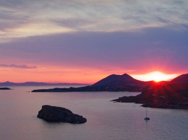 Beautiful seaside landscape at sunset