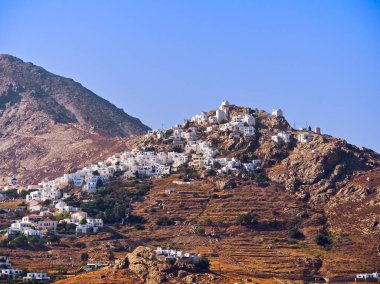 Serifos Yunan adasının Chora manzarası. Yüksek kalite fotoğraf
