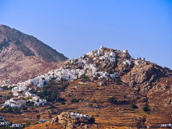 Serifos Yunan adasının Chora manzarası. Yüksek kalite fotoğraf
