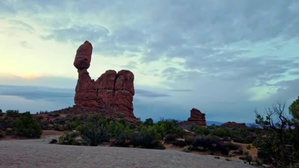 Time Lapse Sunrise Arches National Park — Stock Video
