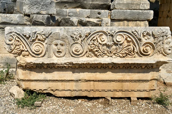 The ancient city of Myra, located in the district of Demre, Antalya, Turkey, was founded on the plain of the same name. The ancient city of Myra is especially famous for its Lycian Period rock tombs, Roman Period theater.