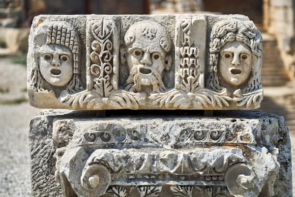 The ancient city of Myra, located in the district of Demre, Antalya, Turkey, was founded on the plain of the same name. The ancient city of Myra is especially famous for its Lycian Period rock tombs, Roman Period theater.                           