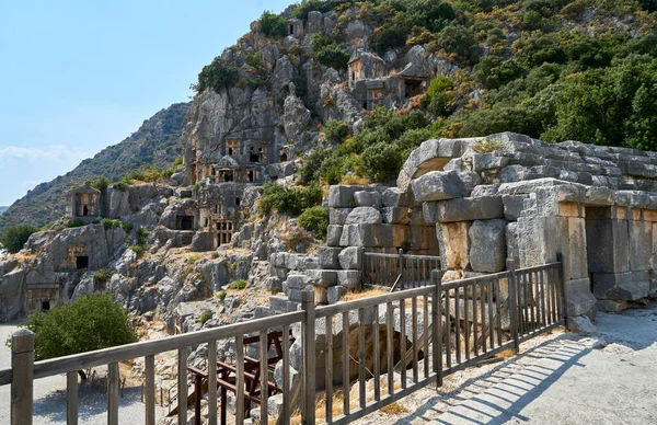The ancient city of Myra, located in the district of Demre, Antalya, Turkey, was founded on the plain of the same name. The ancient city of Myra is especially famous for its Lycian Period rock tombs, Roman Period theater.                           