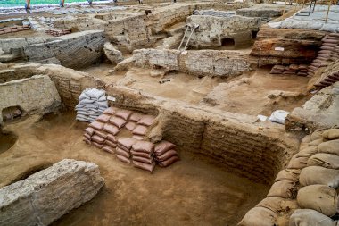 Catalhoyuk is a very rare example of a well-preserved Neolithic settlement and has been considered one of the key sites for understanding human Prehistory for some decades.                     
