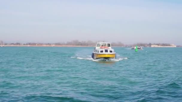 Alilaguna Sea Bus Boat Cruising Lagoon Venice Italy High Quality — Stock video