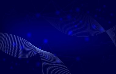 Dalga Çizgileri Dijital Ağ Bağlantısı İnternet Bilgisayar Teknolojisi Arkaplanı