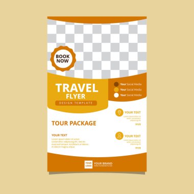 Basit Seyahat Turu Tatil Gezisi Broşür Broşürü Boş Alan Tasarımı Şablonu