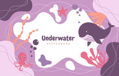 Okyanus Sualtı Hayvan Hayatı Deniz Sahil Sıvısı Arkaplanı