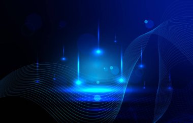 Fütürist Dalga Kablosu Soyut Bilim Teknolojisi Arkaplanı