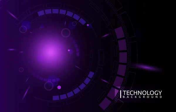 Futuristic Digital Circle Abstract Digital Technology Background — Stockový vektor