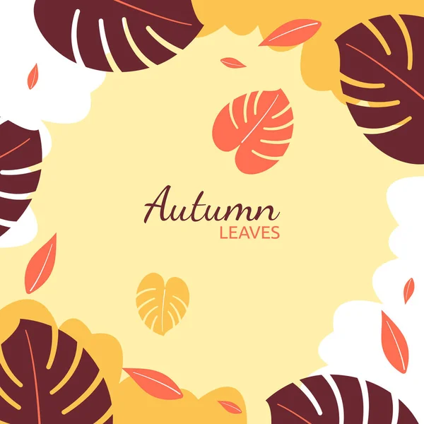 Fallen Leaf Beautiful Fall Autumn Season Background — ストックベクタ