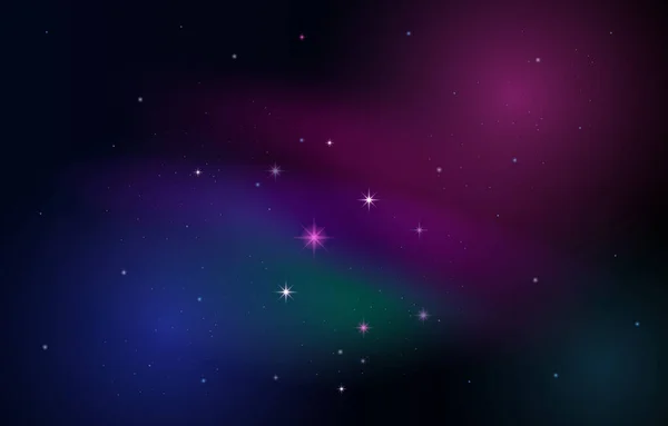 Beautiful Night Sky Space View Stars Background — ストックベクタ