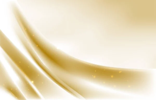 Gold White Background Abstract Golden Silk Fabric Texture — 스톡 벡터