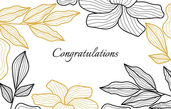 Χειροποίητο Floral Συγχαρητήρια Προώθηση Εργασία Καλή Εργασία Business Card Πρότυπο — Διανυσματικό Αρχείο