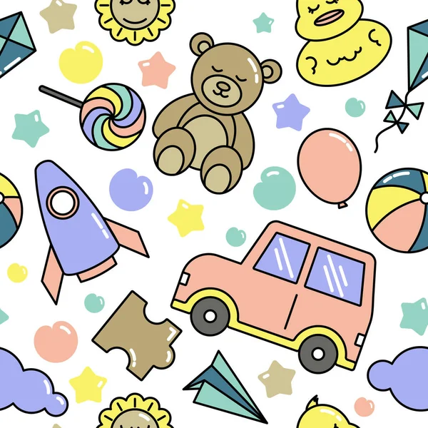 Toy Children Kid Seamless Pattern Colorful Background