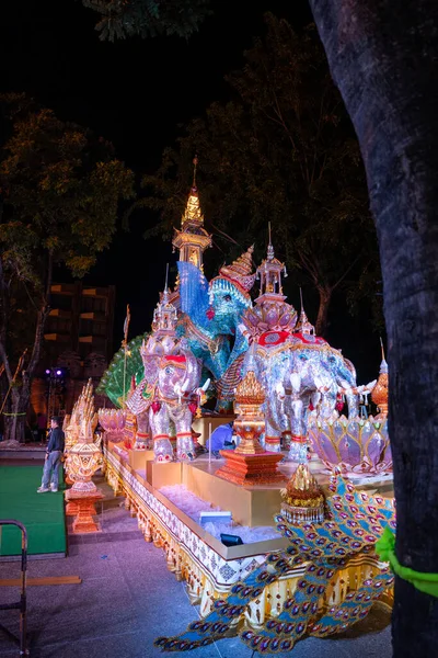 Decorazione Durante Loy Krathong Festival Chiang Mai Thailandia Foto Alta — Foto Stock