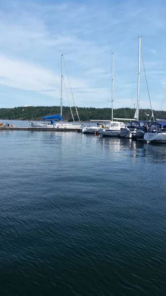 Harbour Boats Fjord — Stock Photo, Image