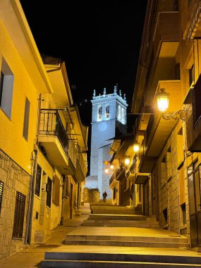 Barselona şehrinin gece manzarası, İspanya