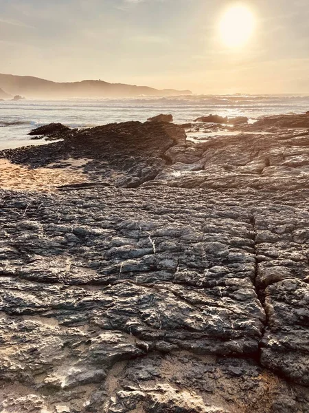 Schöner Sonnenuntergang Strand — Stockfoto