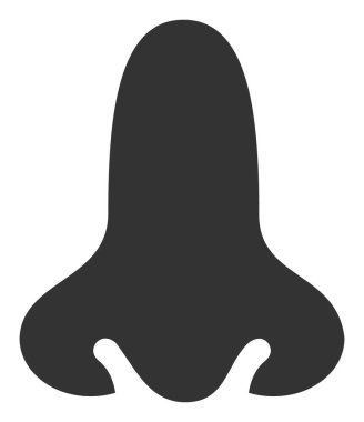 Burun Organı - Vektör Simgesi İllüstrasyonu