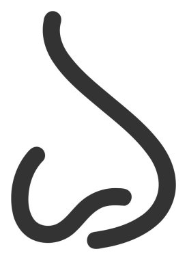 İnsan Burnu - Vektör Simgesi İllüstrasyonu