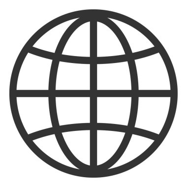 Genel Küre - Vektör Simgesi İllüstrasyonu