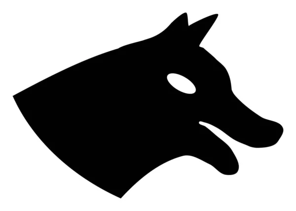 Hondenkop - Vector Pictogram Illustratie — Stockvector