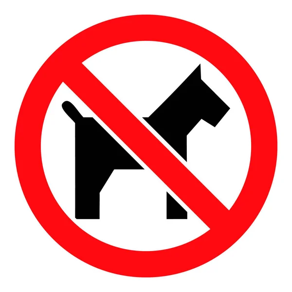 No Dogs - Vector Icon Illustration — Stock Vector